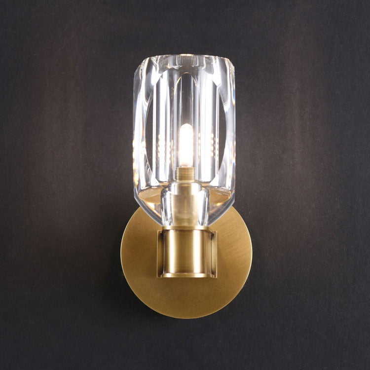 Modern Crystal Cup Wall Sconce 8.8 H