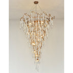 Branching Round Foyer Teardrop Chandelier