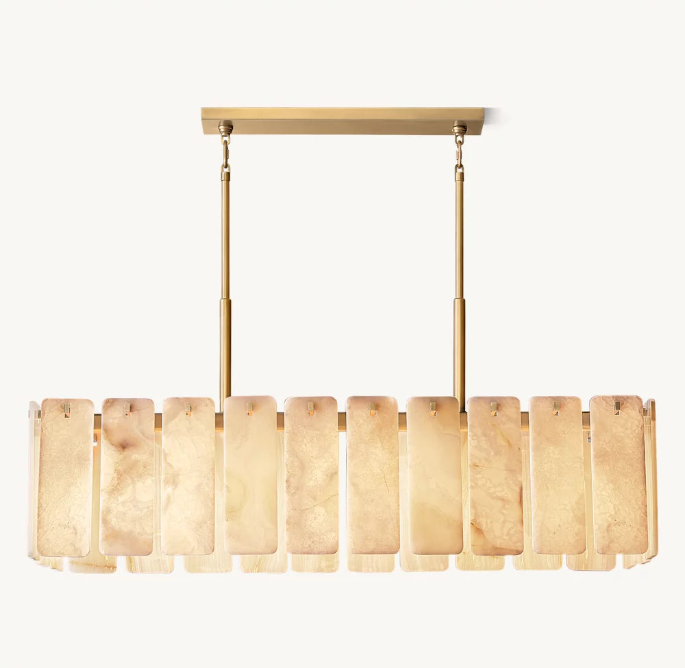 Clementine Onyx Rectangular Chandelier 60