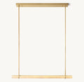 Audobon Alabaster Single Bar Linear Chandelier 60
