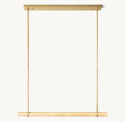 Audobon Alabaster Single Bar Linear Chandelier 60