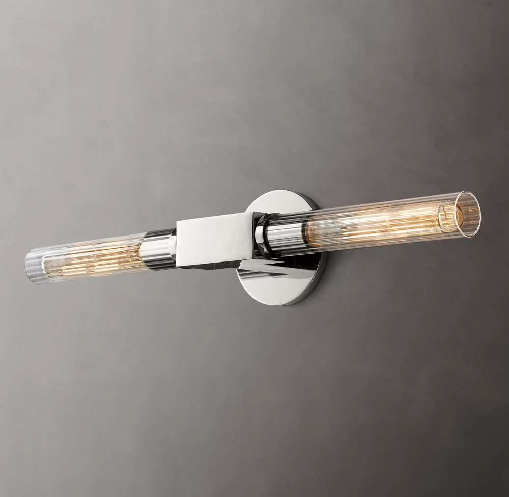 Cannele Double Head Candlestick Wall Sconce