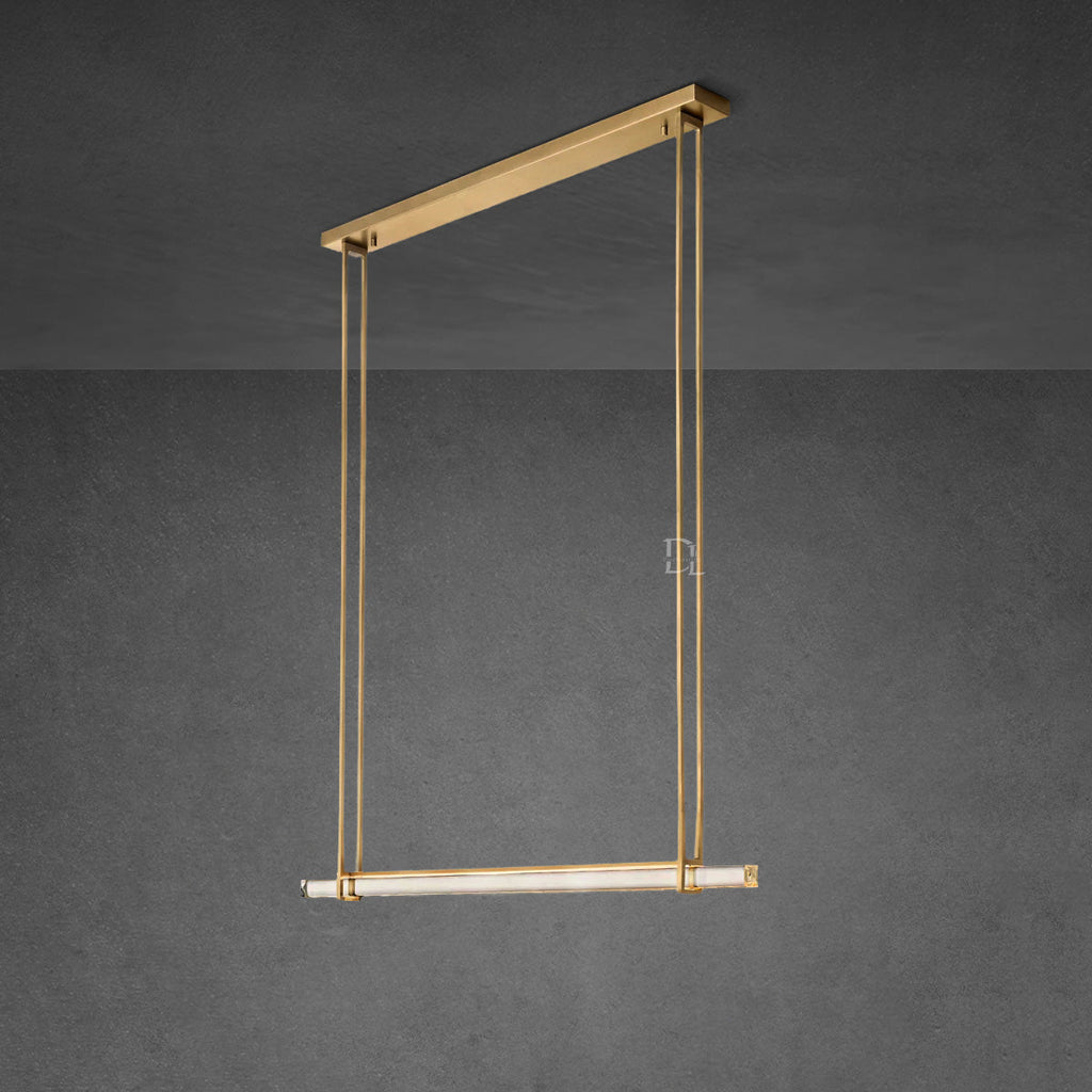 Aerie Crystal Single Bar Linear Chandelier 60