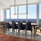 Aerie Crystal Single Bar Linear Chandelier 60