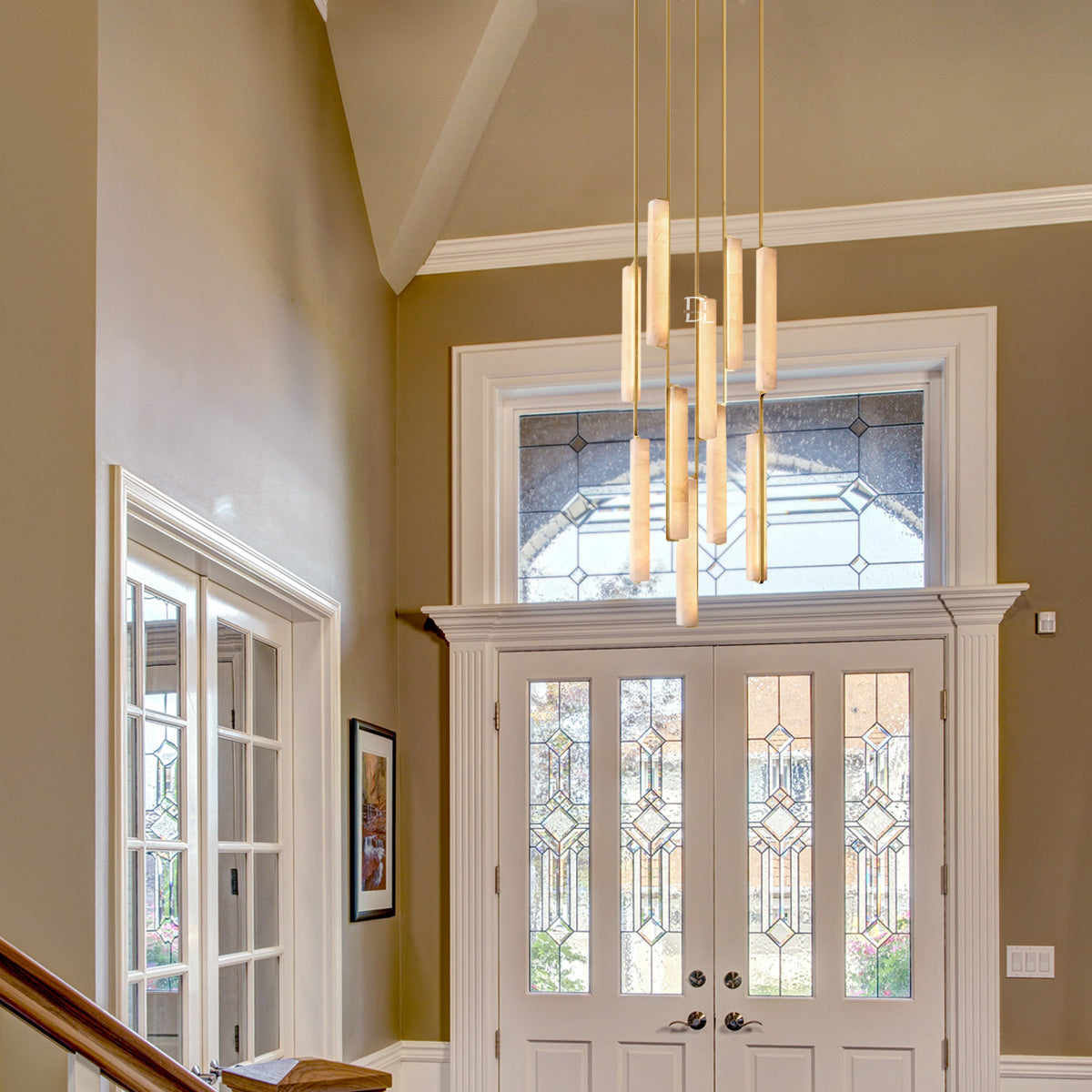 Aerie Alabaster Round Chandelier 24