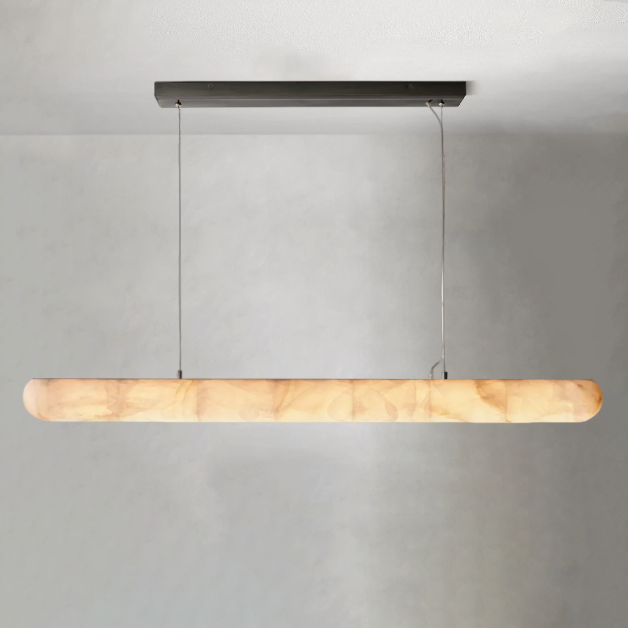Rim Lisse Alabaster Linear Chandelier 60 80