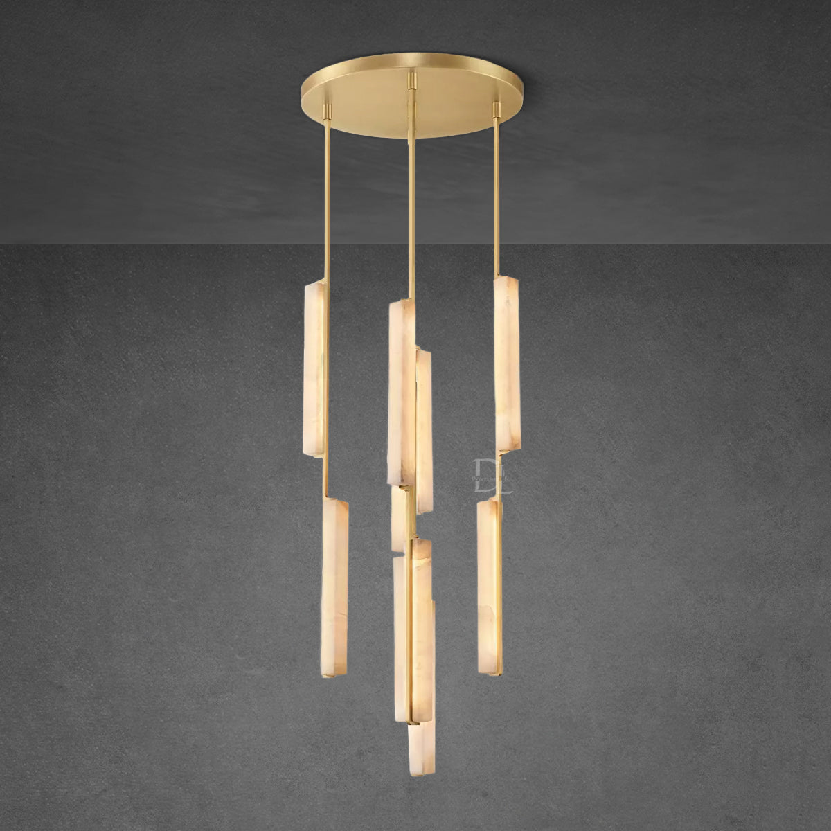 Audobon Alabaster Round Chandelier 24