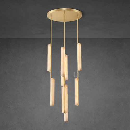 Audobon Alabaster Round Chandelier 24
