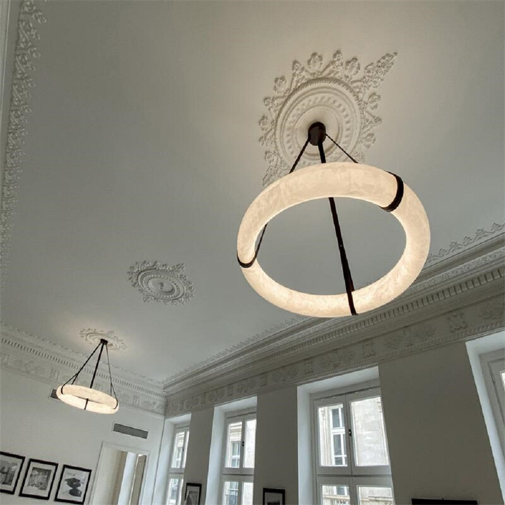 Modern Real Alabaster Chandeliers For Dining Room