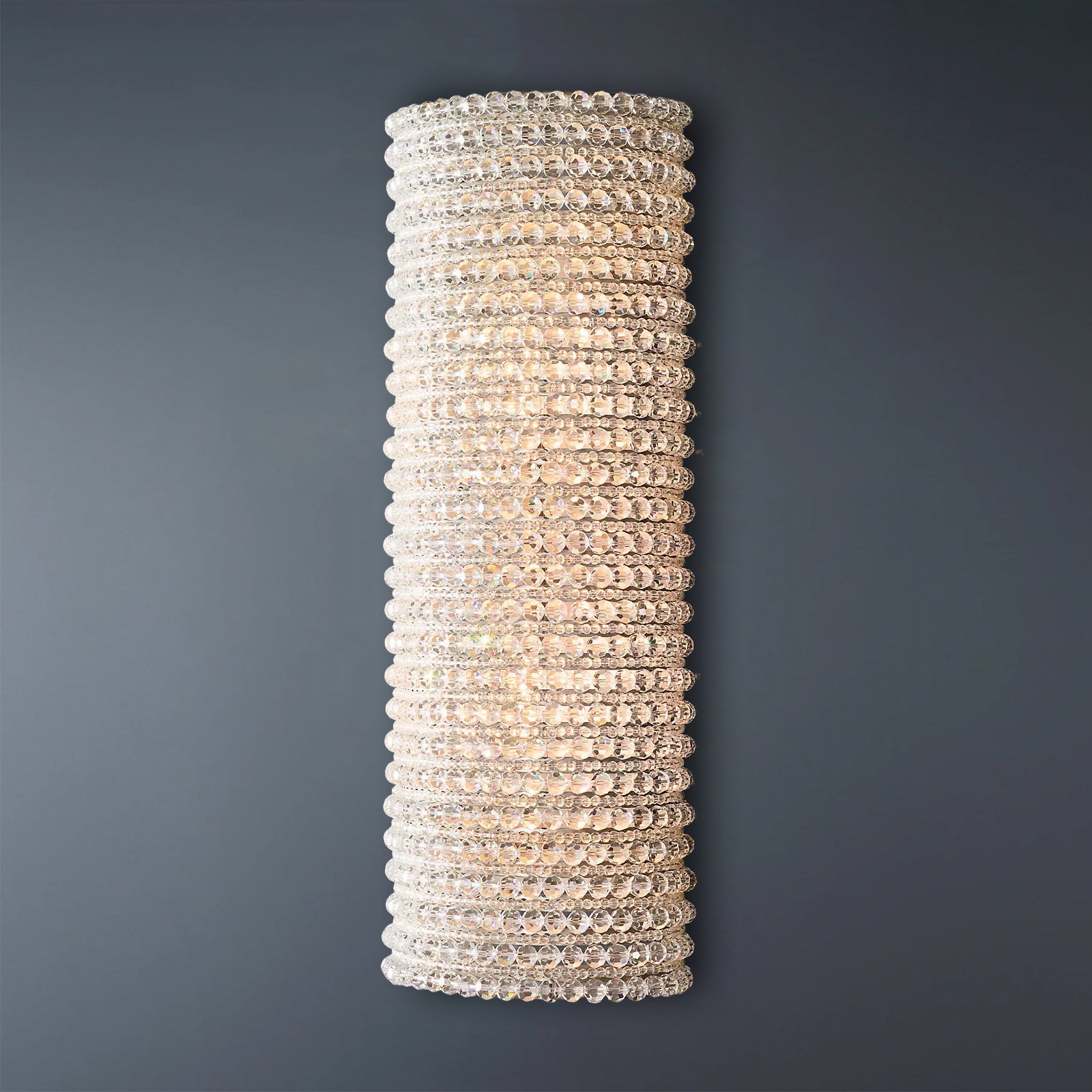 Halo Crystal Bead Wall Sconce 21H