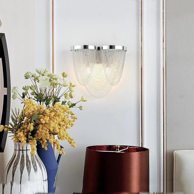 Tassel Aluminum Chain Wall Sconce