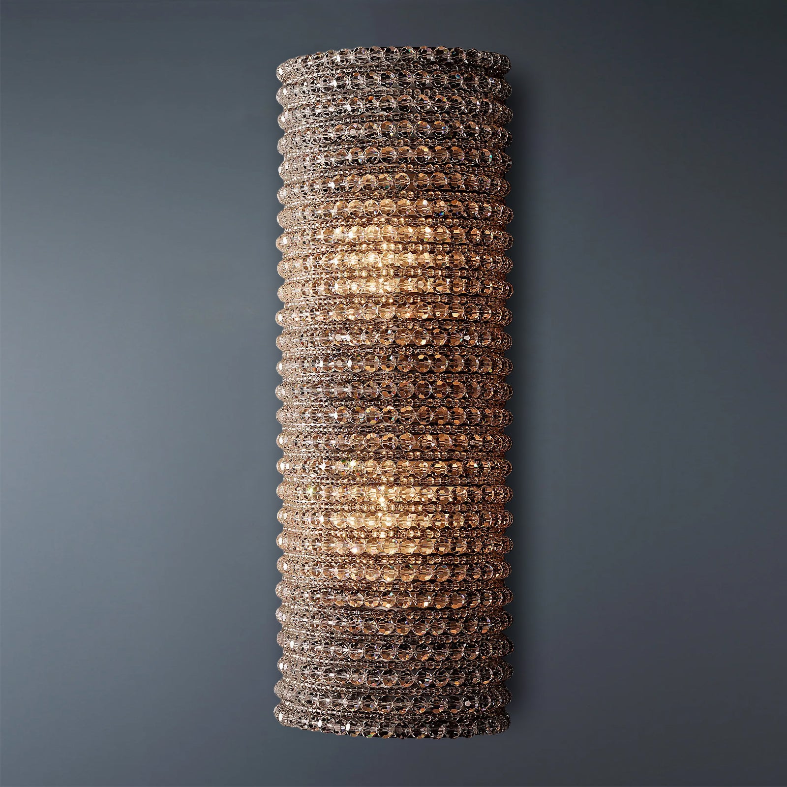 Halo Crystal Bead Wall Sconce 21H