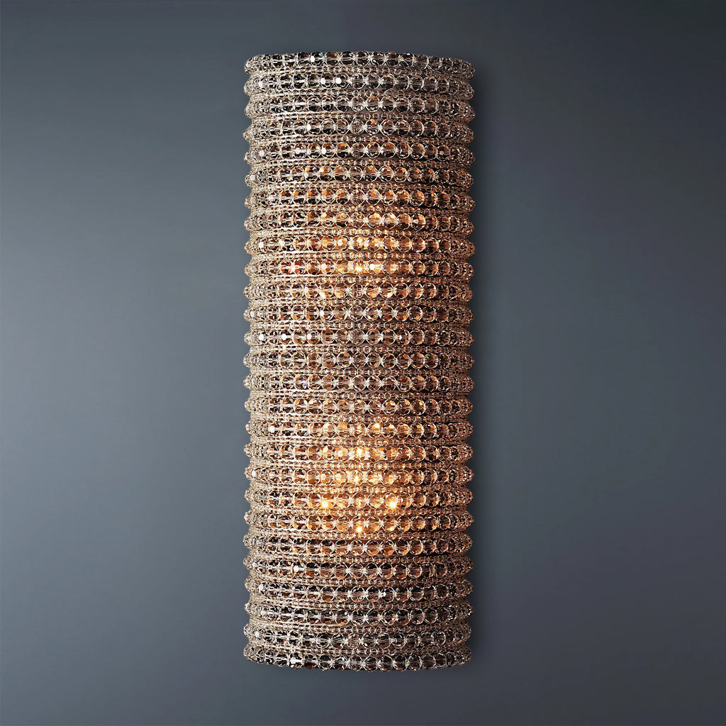 Halo Crystal Bead Wall Sconce 21H