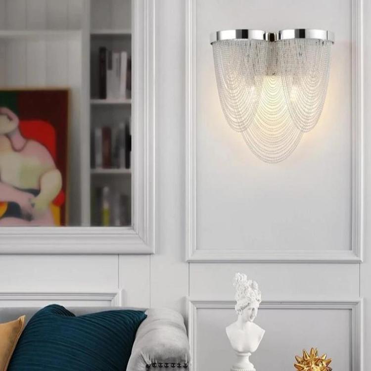Tassel Aluminum Chain Wall Sconce