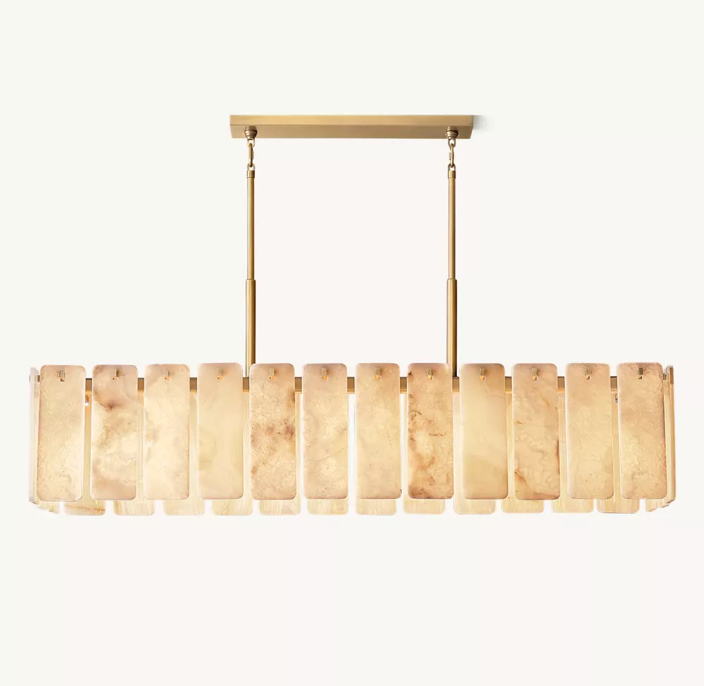 Clementine Onyx Rectangular Chandelier 72