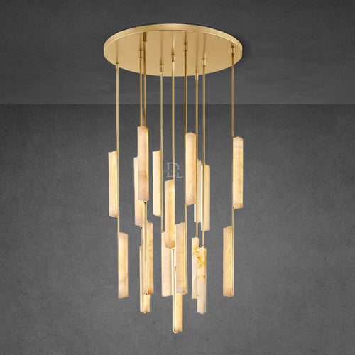 Audobon Alabaster Round Chandelier 40