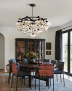 Curvette Clear Glass Round Chandelier 48