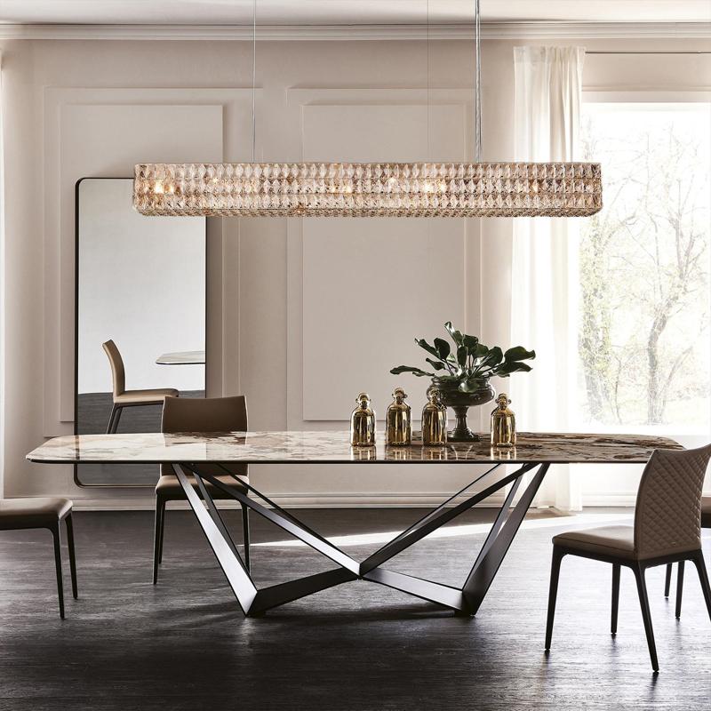 Light Luxury Crystal Linear Chandelier 49