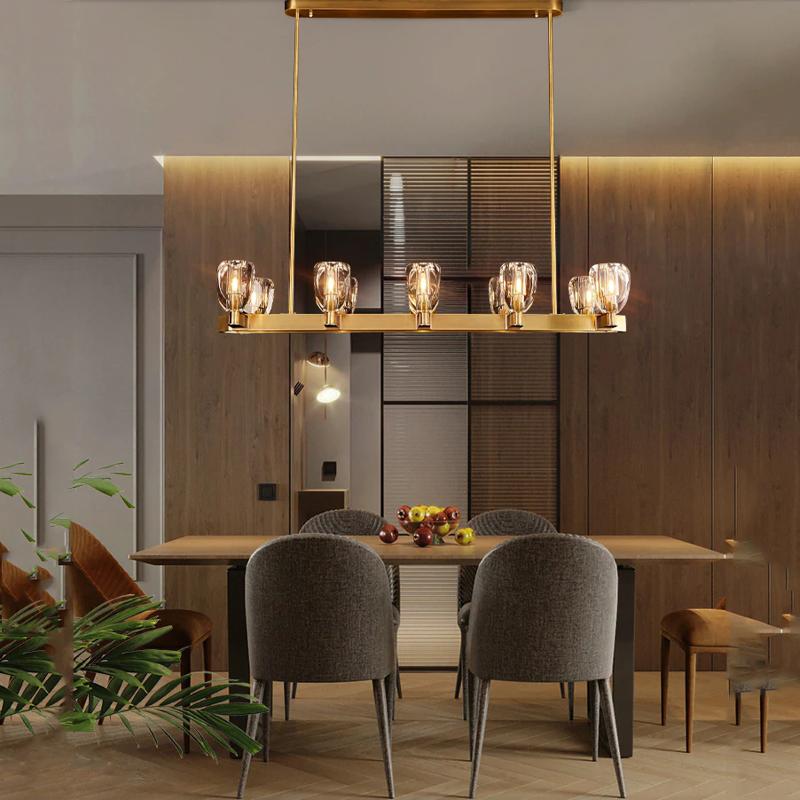 Crystal Shade Linear Chandelier