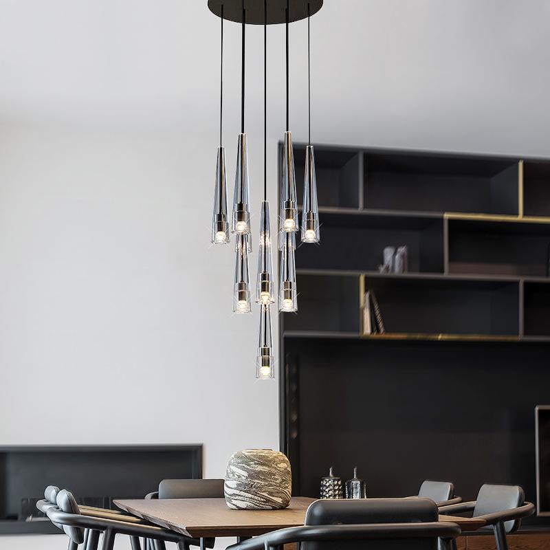 Apollin Round Crystal Chandelier For Kitchen Island Chandelier