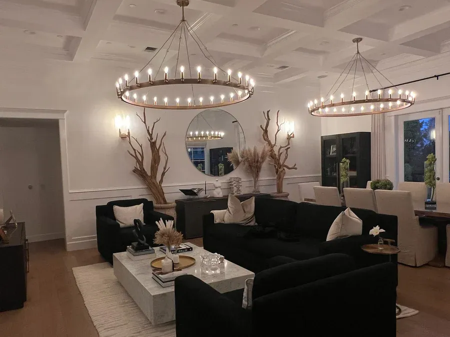 Camin Vintage Filament Round Chandelier 50 For Living Room