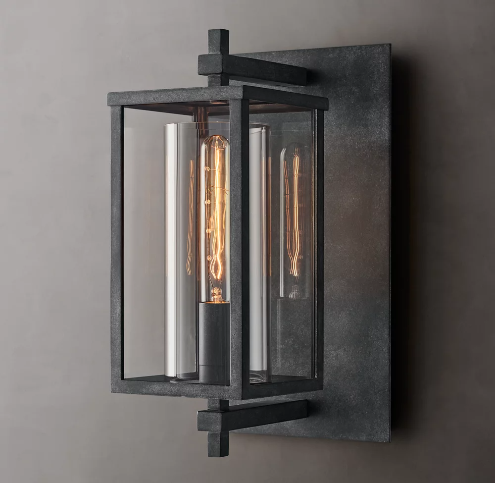Devaux Square Shade Wall Sconce 16H-konalight