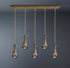Raindrop Rectangular 5-Light Rod Chandelier