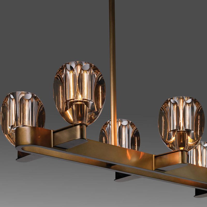 Crystal Shade Linear Chandelier