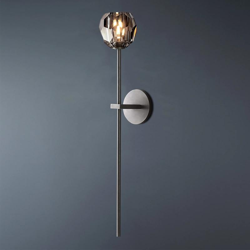 Boule De  Smoke Crystal Ball Wall Sconce