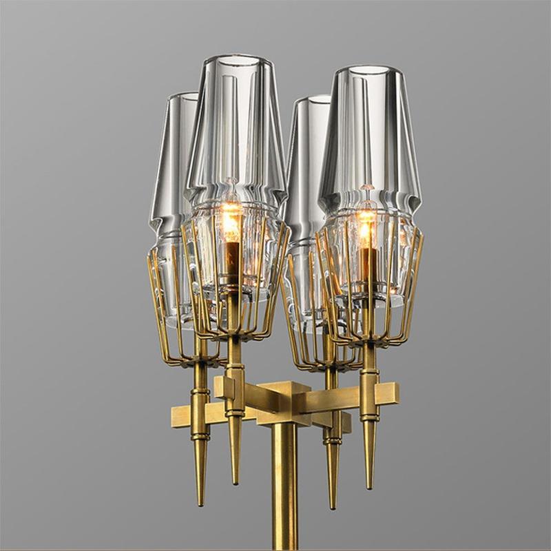 Chaillot Glass Brass FLoor Lamp Modern Wall Lamp
