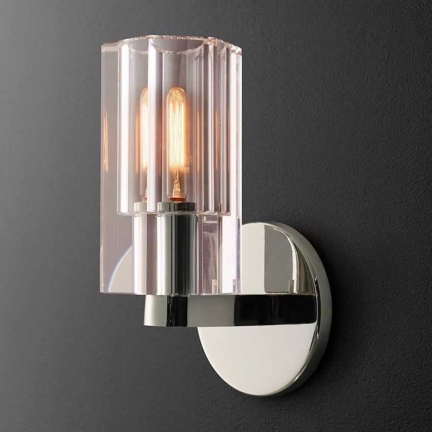 Bamcee Single Head K9 Crystal Glass Wall Sconce Modern Wall Lamp