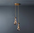 Raindrop Round 2-Lights Rod Chandelier