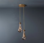 Raindrop Round 2-Lights Rod Chandelier