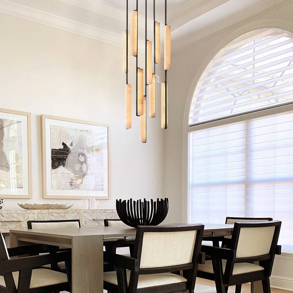 Aerie Alabaster Round Chandelier 24