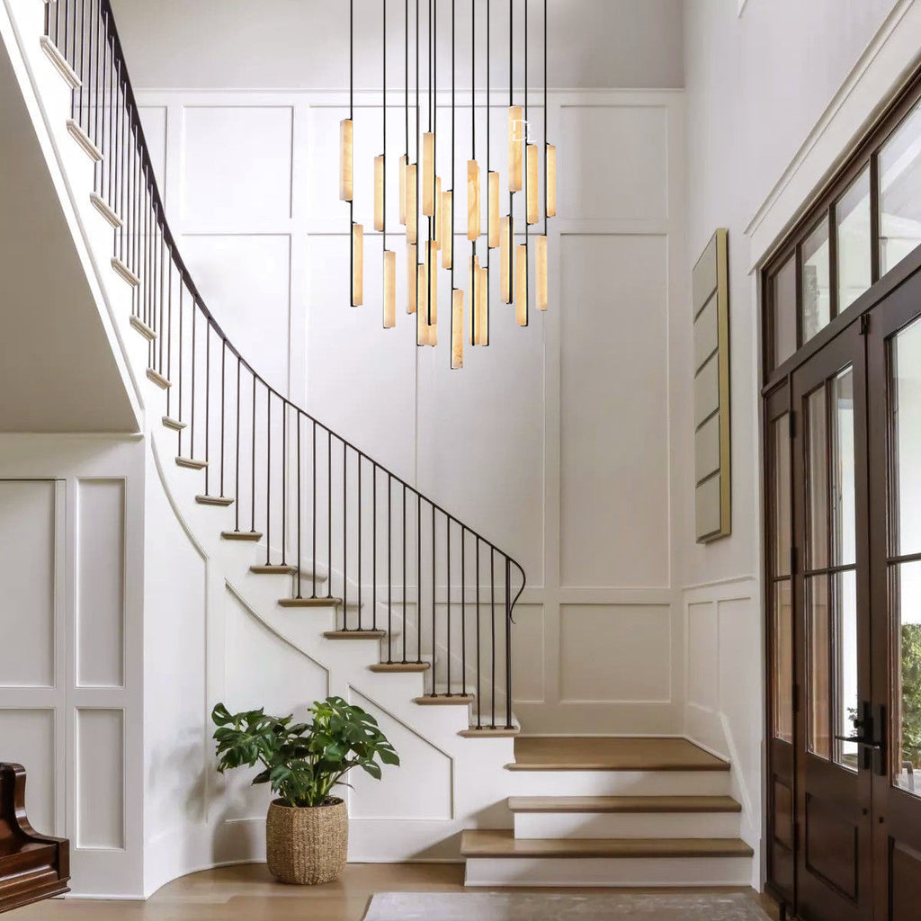 Aerie Alabaster Round Chandelier 56