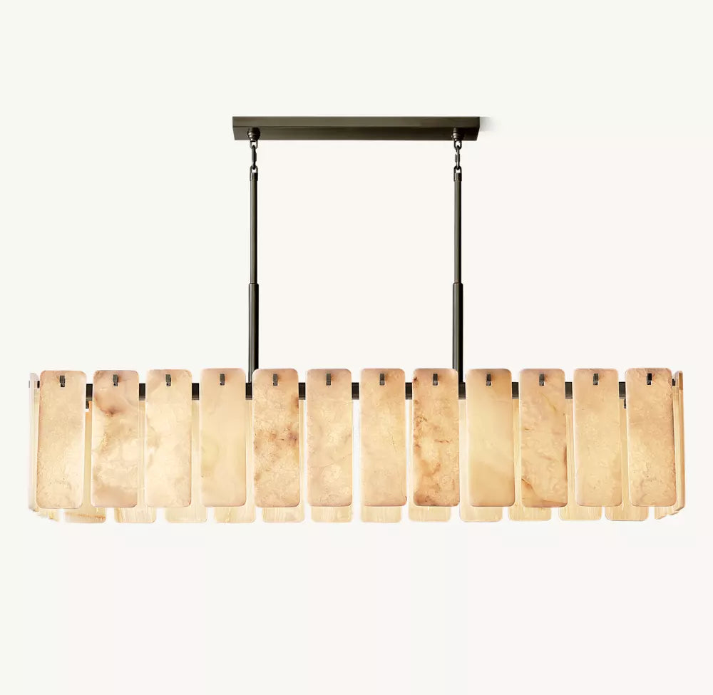 Clementine Onyx Rectangular Chandelier 72