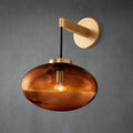 Curvette Smoke Glass Wall Sconce