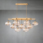 Curvette Clear Glass Linear Chandelier 54