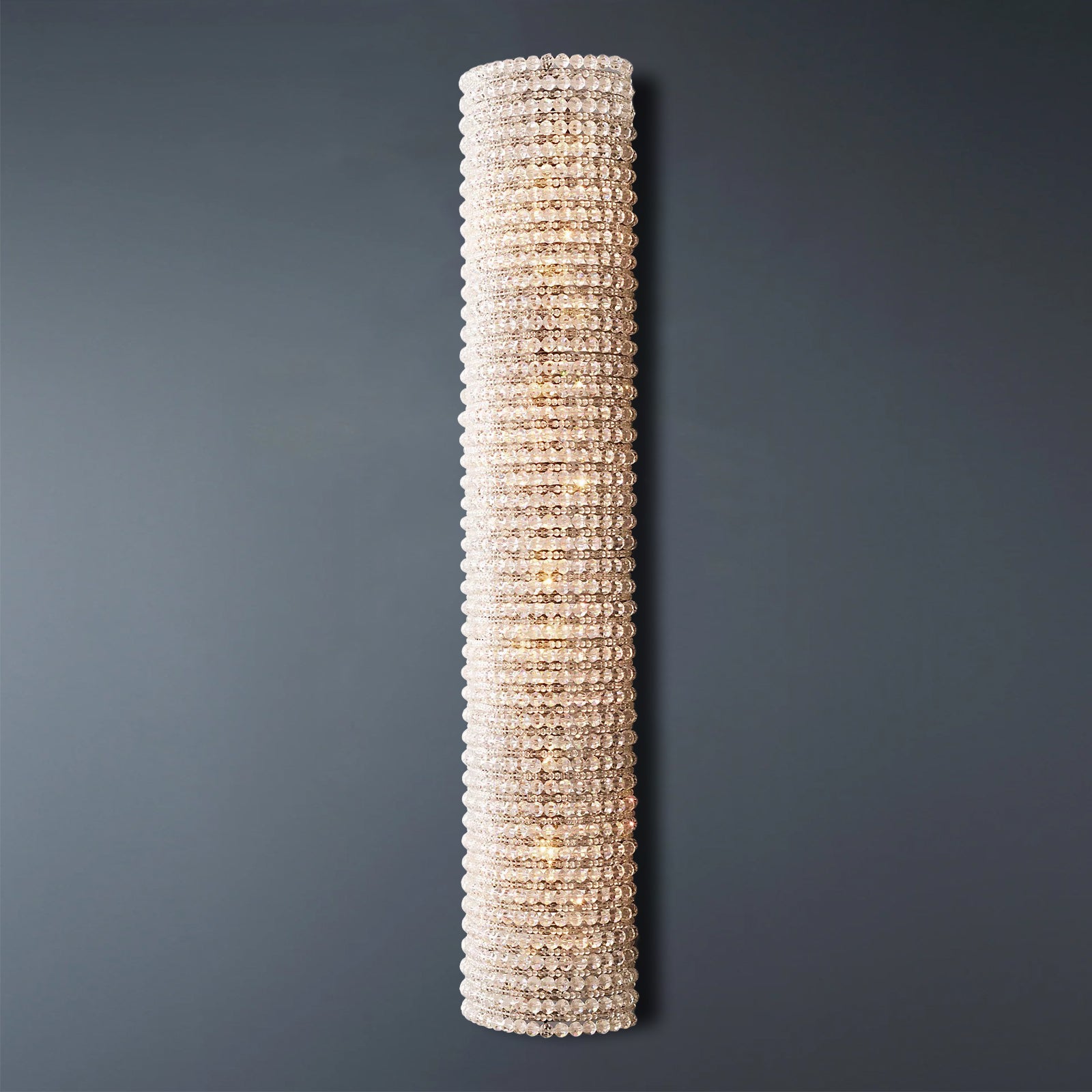 Halo Crystal Bead Wall Sconce 36H