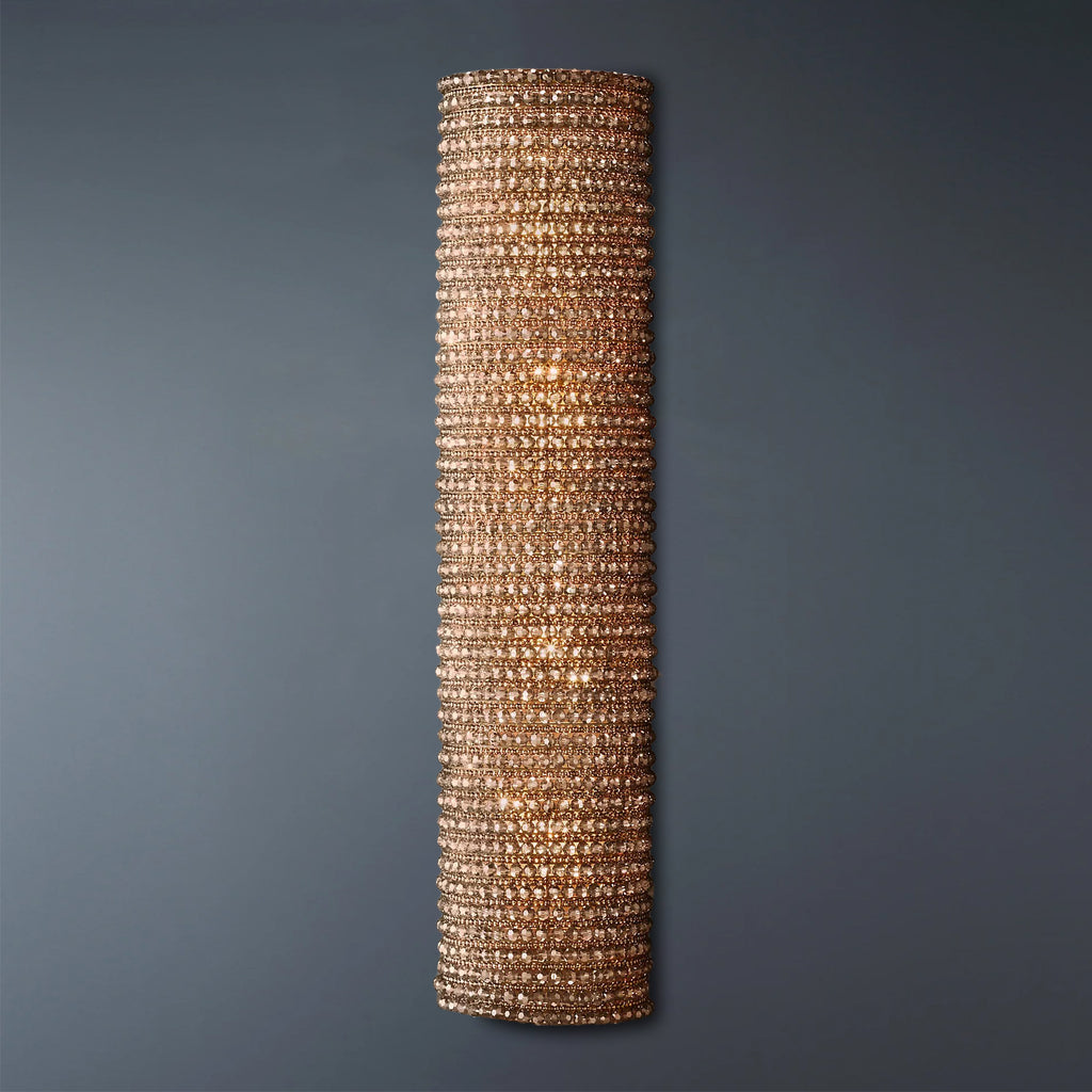 Halo Crystal Bead Wall Sconce 36H