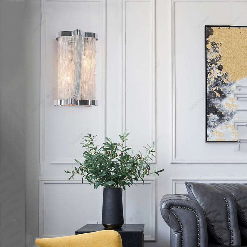 Tassel Aluminum Chain Wall Sconce Style 2
