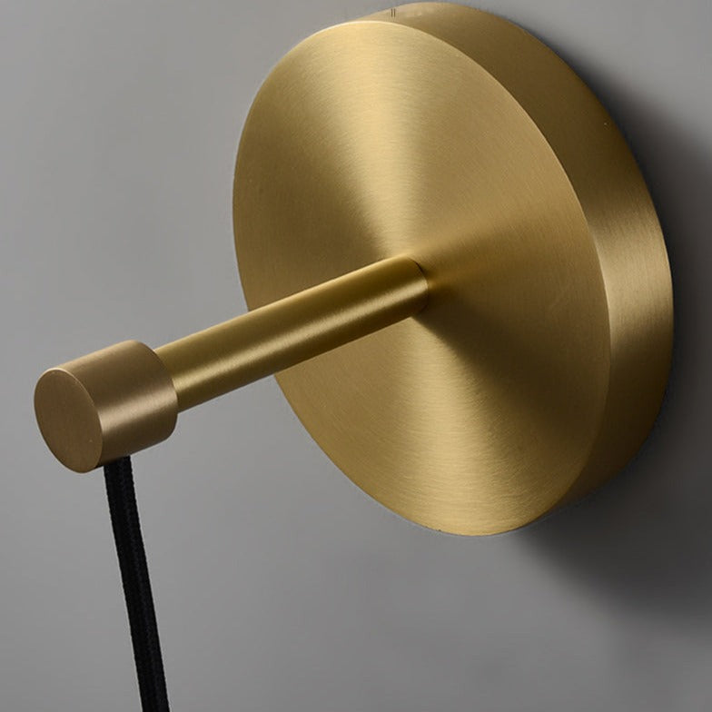 Faceted Crystal Wire Brass Wall Sconce