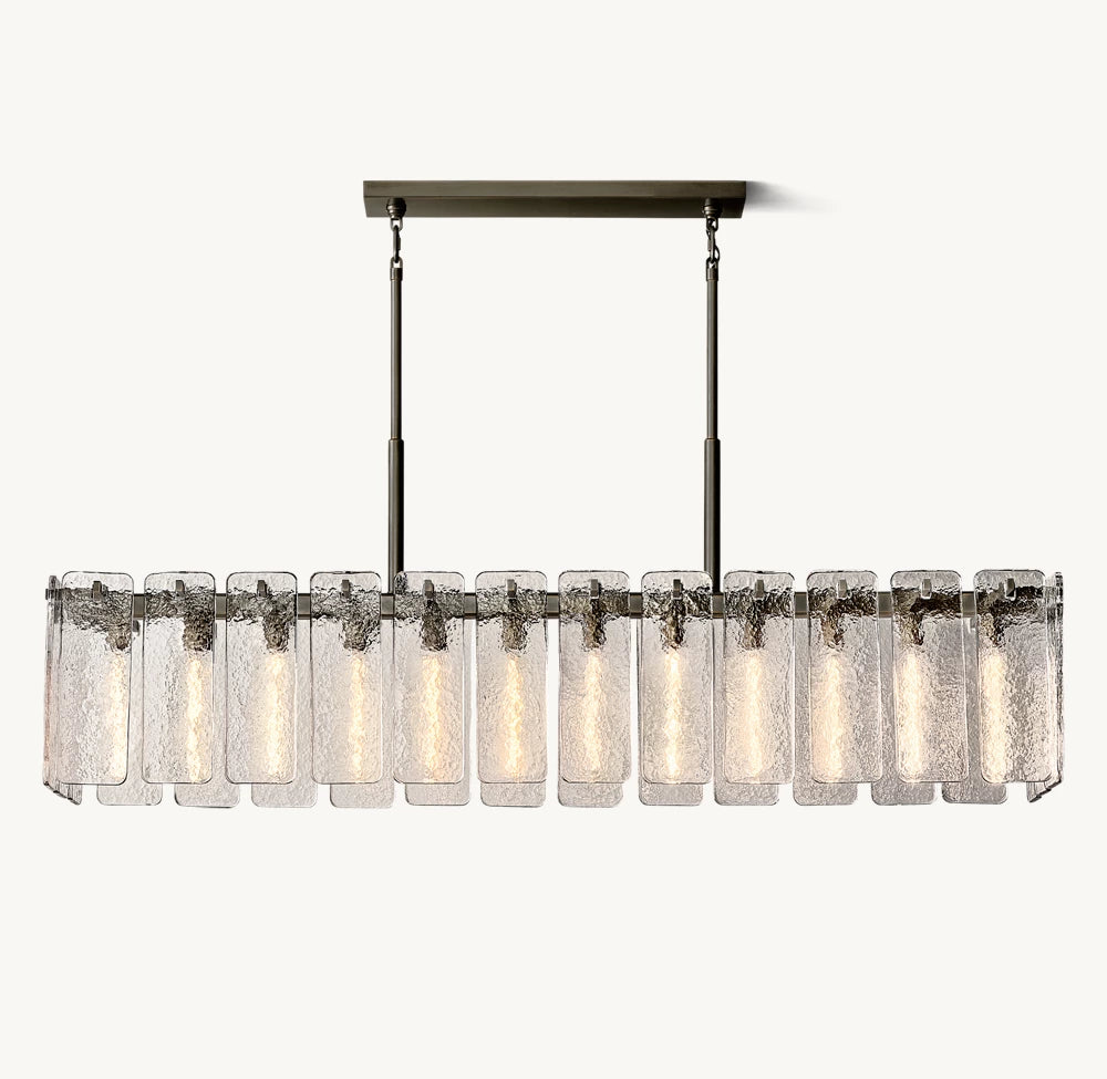 Clementine Glass Linear Chandelier 72