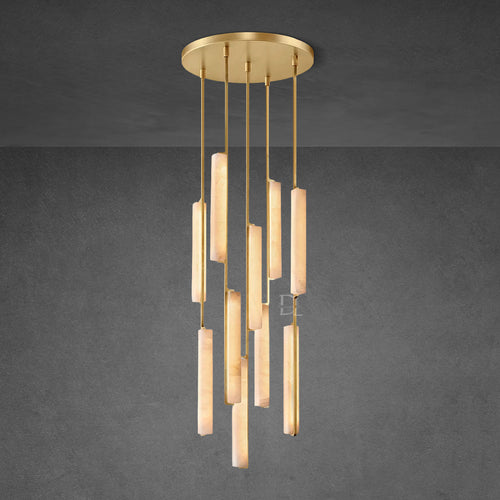 Aerie Alabaster Round Chandelier 24