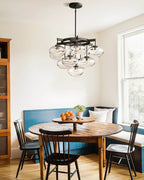 Curvette Clear Glass Round Chandelier 48