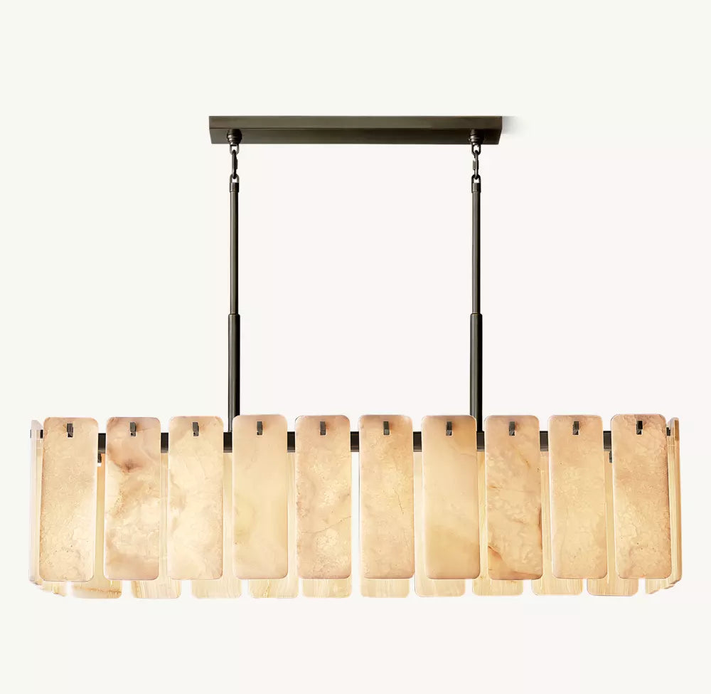 Clementine Onyx Rectangular Chandelier 60