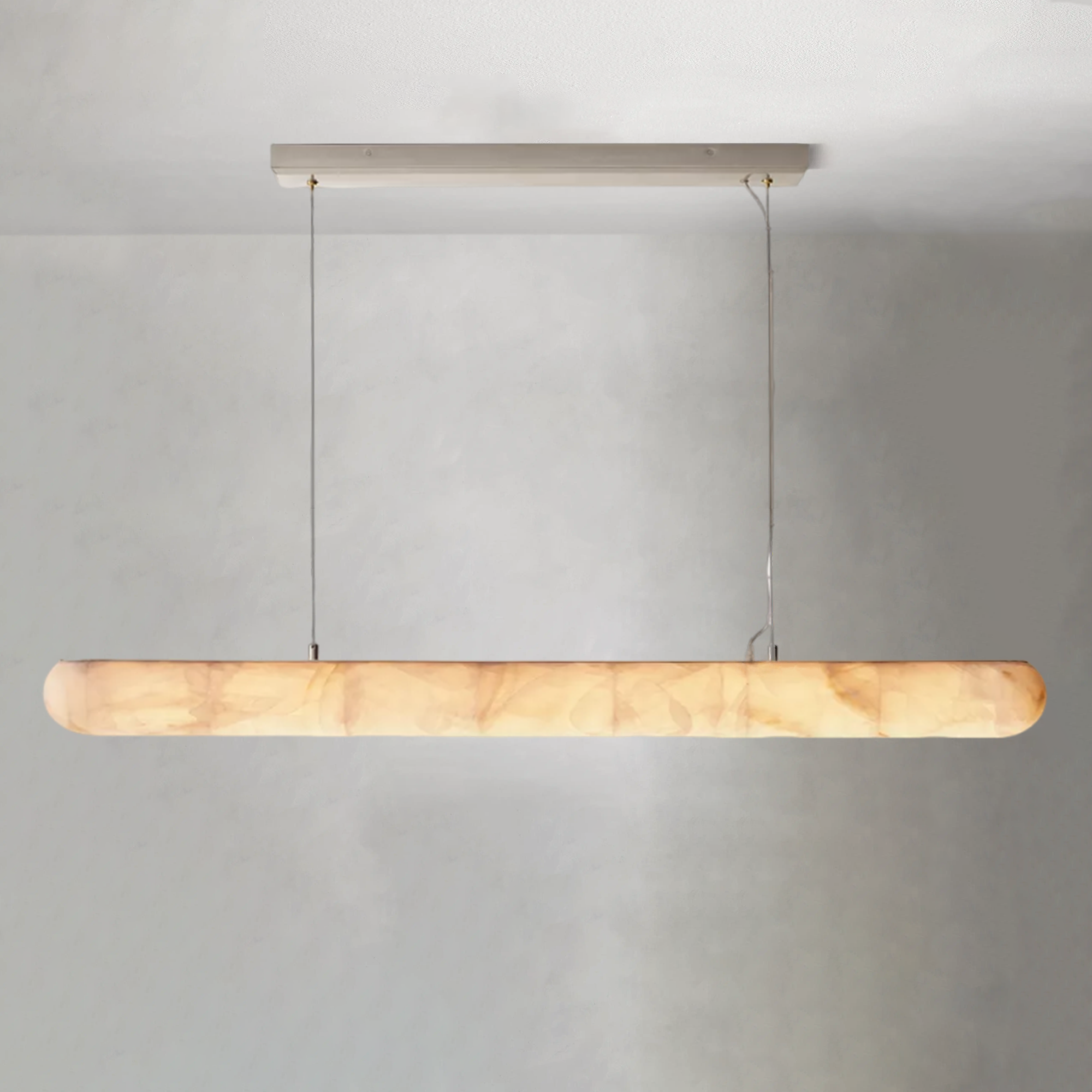 Rim Lisse Alabaster Linear Chandelier 60 80