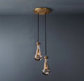 Raindrop Round 2-Lights Cord Chandelier-konalight
