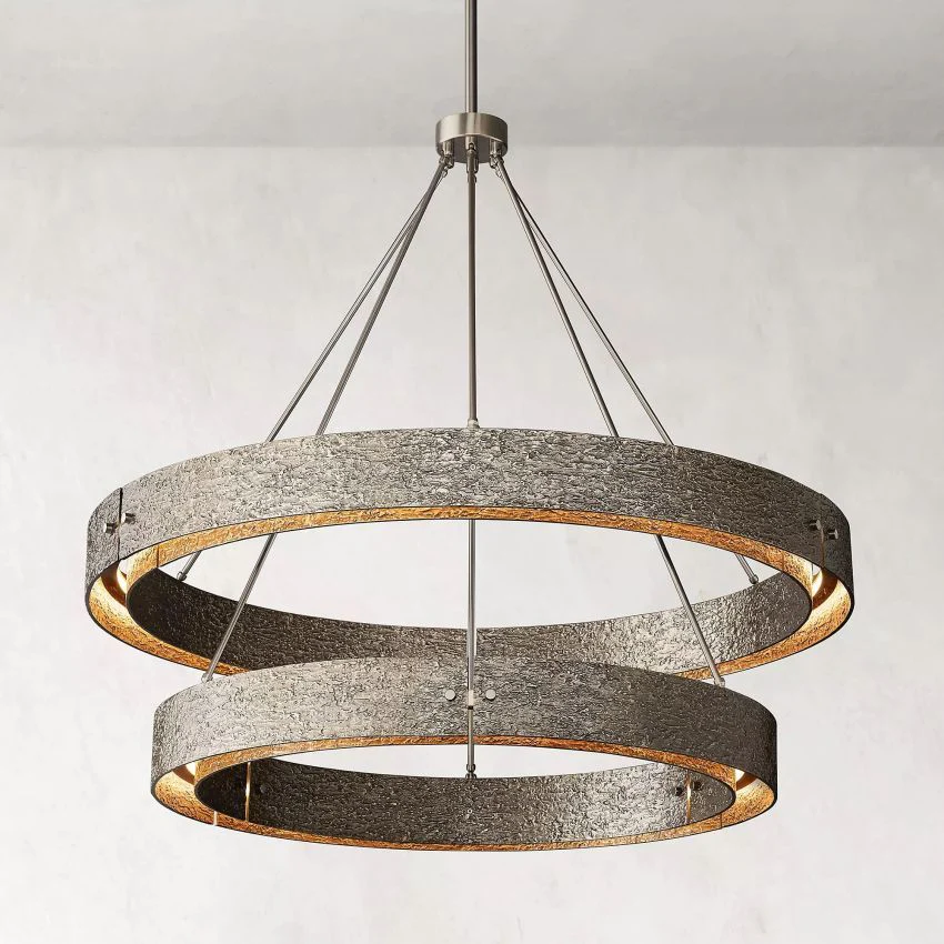 Vouvry Two-Tier Round Chandelier D 60