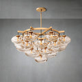 Curvette Clear Glass Round Chandelier 48